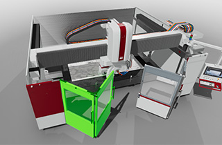 Animazione 3d di un macchinario, svolto con SHOWin3d