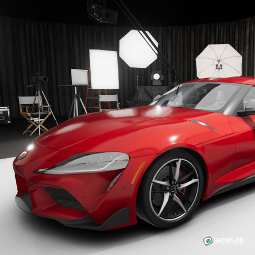 Macchina rossa in 3d