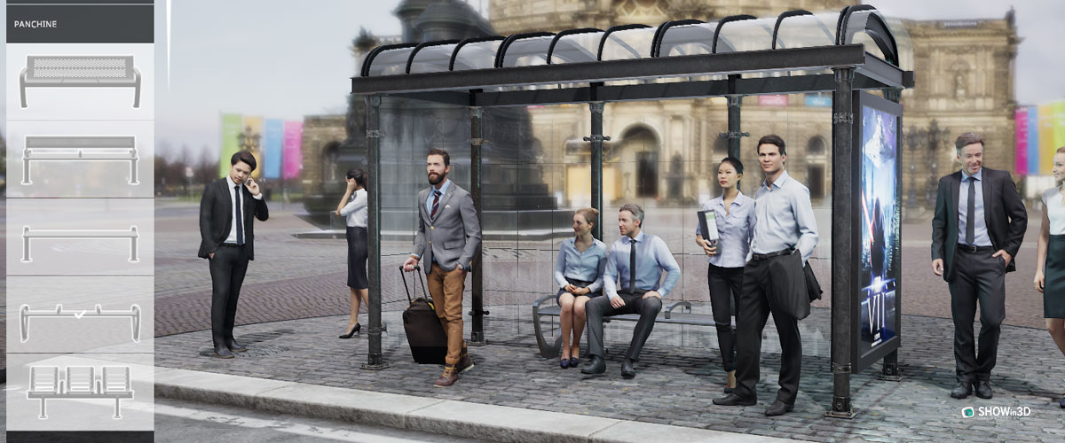Configuratore 3d per pensiline bus
