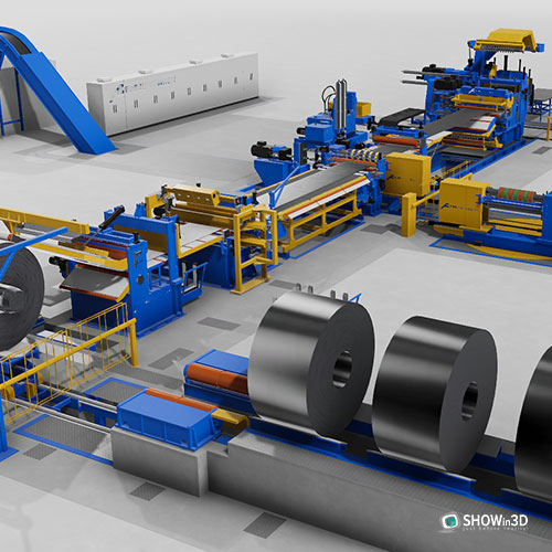 Macchinario in 3d per linea di produzione