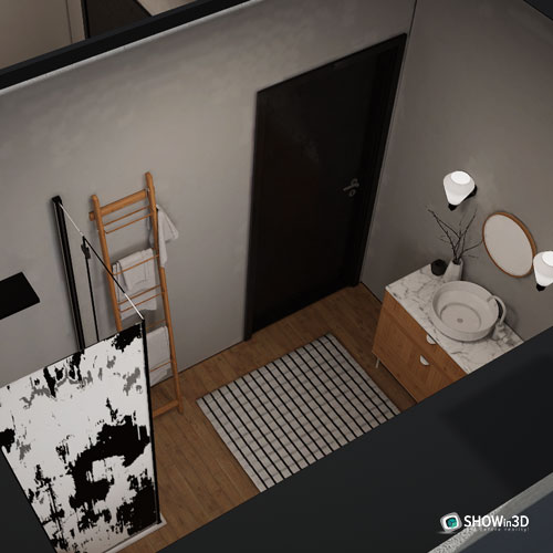 Planimetria bagno in 3d