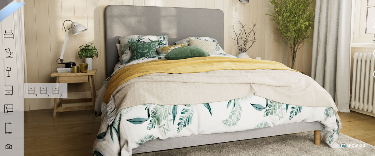 Configurazione dei mobili di una camera da letto