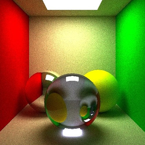 Effetti luce nel rendering 3d: esempio di bocce in vetro