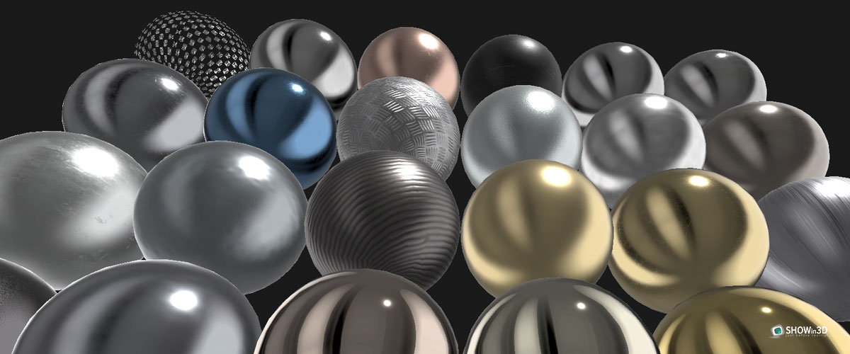 Materiali 3d di alcune palline